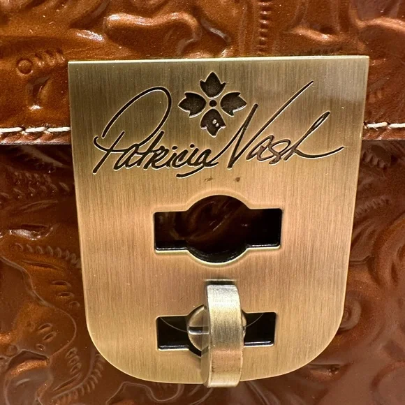 Patricia Nash box set Tooled Claire Satchel and Gela CC Case Florence New in box - Picture 4 of 16